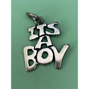 .925 Boy It’s A Boy Sterling Silver Jewelry Charm #baby announcement